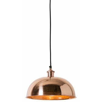 BŁYSZCZĄCA LAMPA WISZĄCA SIMON MIEDZIANA 31 cm